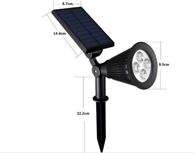 China Outdoor Solar LED Garden Tree Spotlight Waterproof ROAD Plug Garden Landscape Lawn Light for sale