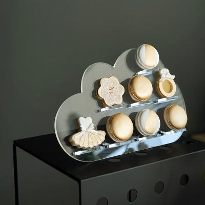 China Wedding Acrylic Dessert Display Wedding Party Cloud Shape Dessert Cookie Holder Macarons Display Stand Holders for sale