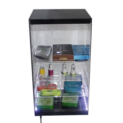 China Illuminated Acrylic Cell Phone Accessories Showcase LED Display Case Illuminated Acrylic Phone Accessories Display for sale