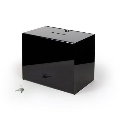 China Black Plastic Lockable Acrylic Lockable Urn Display Case Large Lockable Urn for sale