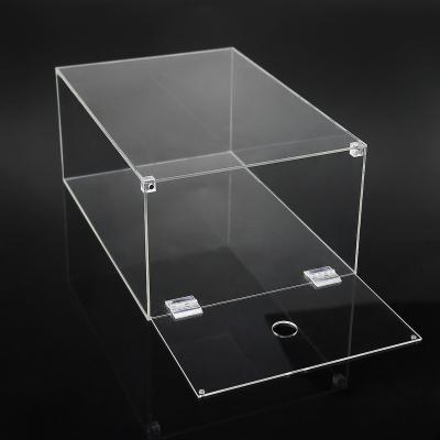 China Transparent Acrylic Magnetic Sneaker Shoe Box Collection Shoe Box Show Stackable Acrylic Magnetic Sneaker Shoe Box for sale