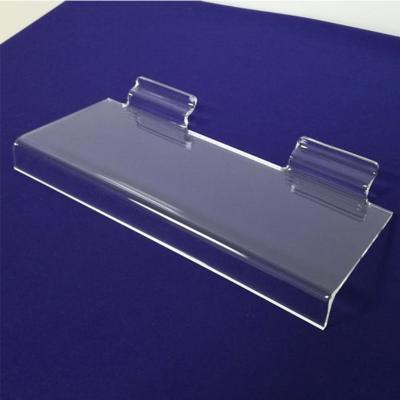 China Clear Clear Wall Shoe Rack Wall Mounted Shoe Rack Acrylic Slatwall Shoe Shelf Display for sale