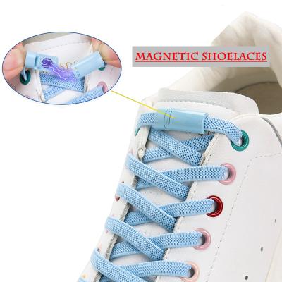 China New flat sports shoes nylon laces with magnetic locks cheap wholesale magnetic laces for sale