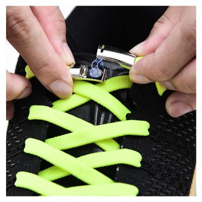 China Flat 2021 New Creative Elastic Lace Interlocking Quick Releases No Tie Shoe Laces Magnetic Laces for sale