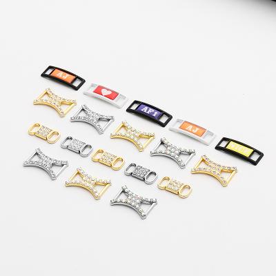 China Shoe Buckle 1 Pair Shoe Decorations Laces Buckle AF1Sneaker Kits Metal Lace DIY Buckle Solid Rhinestone Metal Kits Shoe Accessories for sale