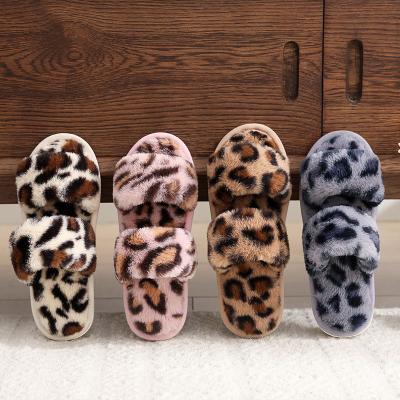 China Fashion Trend Fur Slippers Winter Fashion Soft Bottom Plush Plush Simple Home Indoor Slipper Women Fluffy Custom Made for sale