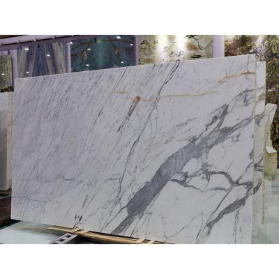 China Modern Tile Outdoor Floors Floor Light White Cloudy Slab Project Artificial Statuary Marble Stone for sale