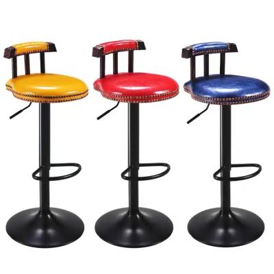 China Modern Indoor Modern Bar Counter Lift Bar Chair Cafe Backrest Business Bar Counter Comfortable Casual Chair for sale