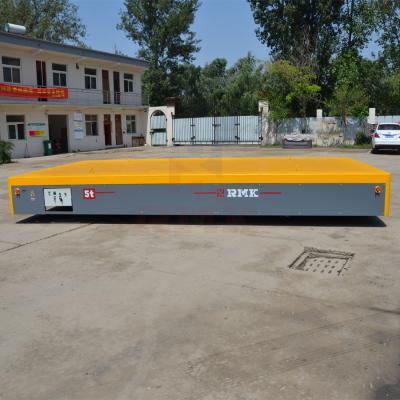 China Precast Concrete Heavy Duty Transport Trolley , PLC Control 5 Tons Motorized Transfer Cart for sale