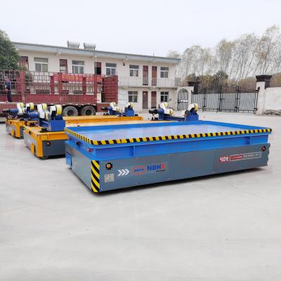 China Metal Industry Battery Trackless Transfer Trolley Hydraulic Steering 40 Tons for sale