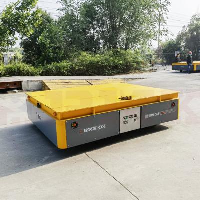 China 10 Ton Electric Flat Cart Heavy Duty Motorized Industrial Transfer Carts for sale