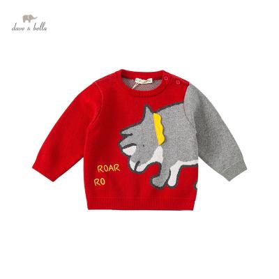 China DBJ19497 dave winter baby boy winter baby boy casual cartoon letter knitted sweater kids boy fashion toddler boutique tops for sale