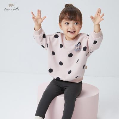 China DB18648 dave bella autumn babies cartoon dots dress up sets kids casual cute girl full sleeve sets kids 2 pcs costume for sale