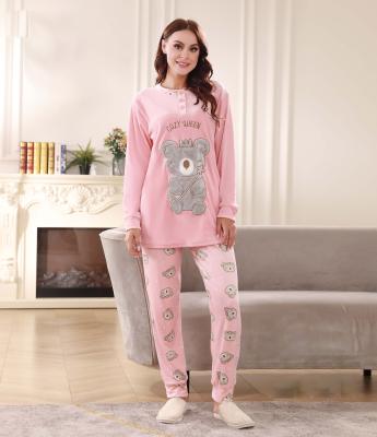 China Ladies Pajamas and Sleepwear Winter Korean QUICK DRY Sleepwear, Ladies Women's Sleepwear Set Cotton, Pajamas Women Sleepwear Winter for sale