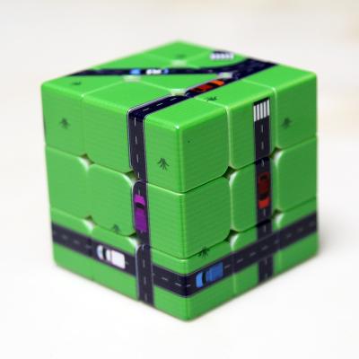 China Hot Selling Magnetic Stickers Third-rate Children's Educational Toys Puzzles Cube Game 3x3x3 Magic Cube for sale