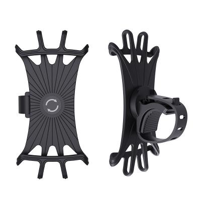 China 2021 Hot Selling Bike Mount 360 Rotation Adjustable Silicone Flexible Adjustable Bicycle Bracket 2021 Motorcycle Mobile Phone Holder for sale