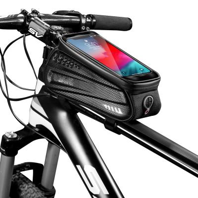 China Water Resistant Front Frame Bicycle Phone Bag 2021 New Design Phone Mount Pack Bike Recycling Bag Touch Screen Waterproof Top Tube for sale