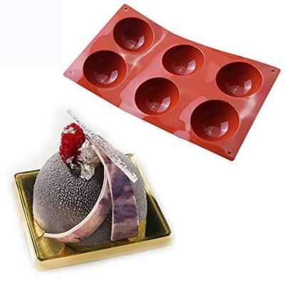 China Viable Hemispherical Baking Convenient Chocolate Candy Jelly Mold Baking Accessories Silicone 3d Mold 6/15/24 Hole Food Grade Mold for sale