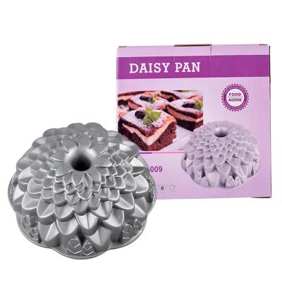 China Sustainable Food Grade Wholesale Aluminum Wheel Chrysanthemum Mold Non-stick Baking Pan for sale