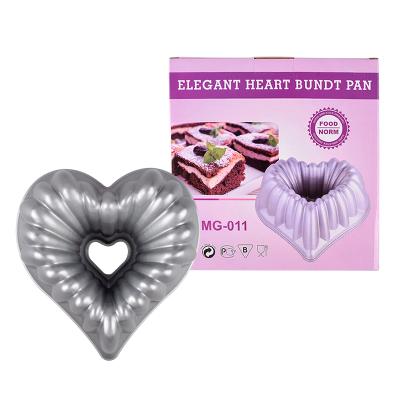 China Available Romantic Heart-Shaped Non-Stick Coated Aluminum Mold Food Grade Baking Cake Pan Aluminum Sample Cake Pan Viable for sale