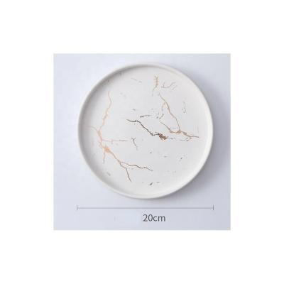 China Nordic Style Custom Wholesale Disposable White Round Ceramic Dinner Dishes For Kitchen Restaurant for sale