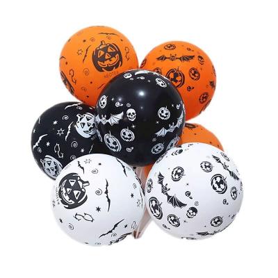 China 2021 Inch 2.8g Hot Sale 12 New Product Full Color Pumpkin Print Halloween Balloon Halloween Party Decoration Latex Balloon for sale