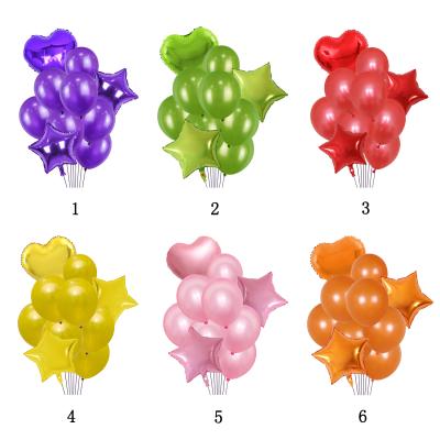 China Valentine's Day Wedding Decoration Balloon Set Valentine's Day Love Star Pentagon Pearl Balloon Set Wedding Valentine Wholesale 10pcs for sale