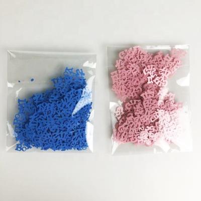 China Creative eco-friendly materials 15g/bag eco-friendly materials table scatter confetti it's a boy/girl shape letters baby shower birthday party decorations kids for sale