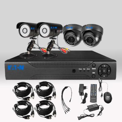 China DIY CCTV Security 4CH 720P 1.0MP Camera AHD DVR Day Night Home Surveillance System for sale