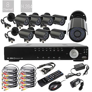 China DIY CCTV Security 8CH 720P 1.0MP Camera AHD DVR Day Night Home Surveillance System for sale