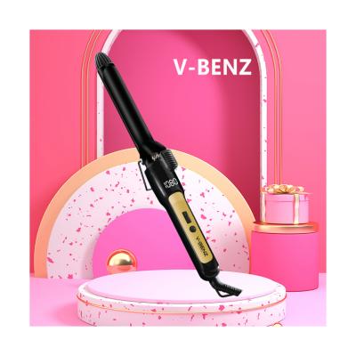 China Hotel 360 Degree Rotating Wire Rotating Hair Curler LCD Curling Iron Ceramic Ionic Hair Hesitate Styling Tools for sale