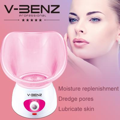 China Newest RV V-BENZ Mist Hot Face Steamer Home SPA For Women Moisturizing Facial Deep Cleansing Facial Steamer for sale