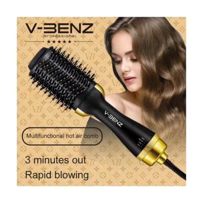 China Multifunctional Electric Car Third Speed ​​Temperature Regulating Hot Air Comb Hot Curling Comb Quickly for sale