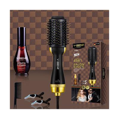 China Newest Third Gear Car Multi-Functional Step Hot Air Comb Adjustment Temperature Hot Air Comb One Brush 4 in 1 for sale