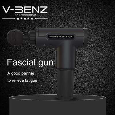 China Newest Household V-BENZ Shoulder Massager Deep Tissue Vibration Tissue Massage Gun Fascial Gun Cordless Gun for sale