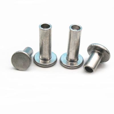 China Bicycle Hollow Rivets Rivets Metal Tubular Brass Copper Half Flat Head Aluminum Stainless Steel for sale