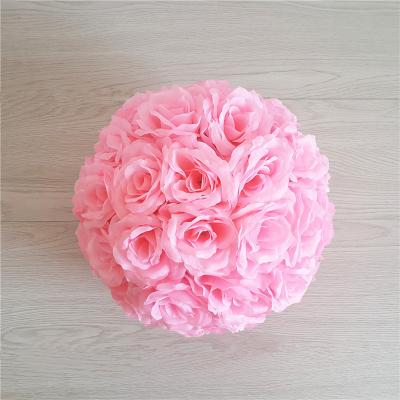 China Beautiful Colorful Artificial Flower Centerpieces Flower Ball Artificial Silk Flower Kissing Ball For Home Wedding Stage Backdrop Decoration for sale