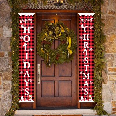 China Christmas Wedding Family Decorations New Year Decoration Supplies Merry Christmas Couplets Christmas Door Banner Christmas Hanging Ornament for Home Wall Indoor Outdoor for sale