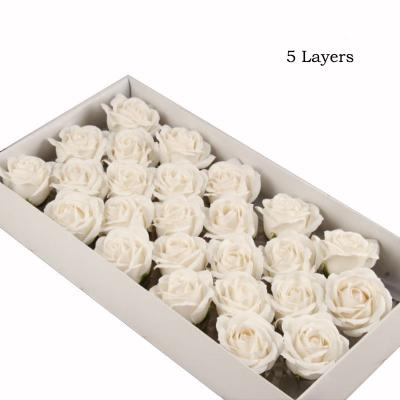 China Flores Rosas Flower Head Roses Home Decor Accessories Rose Soap Flower Gift White for Valentines Day Mothers Teachers Day for sale