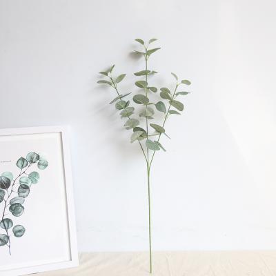 China Creative Crafts DIY Silk Fake Leaves Silk Eucalyptus Branches Artificial Plants Greenery For Home Garden Flower Arrangement for sale