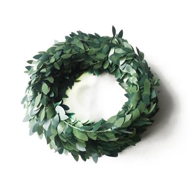 China Outdoor Artificial Hanging Leaf Garland Wreath Ivy Wall Plant Vine Green Leaves Pvc+iron Wire Christmas Decorations DIY Fake for sale