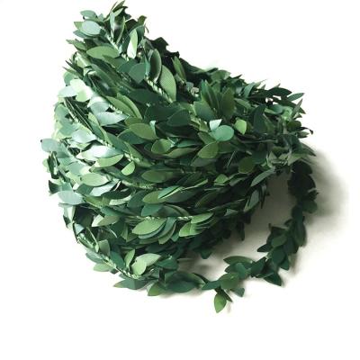 China Wholesale Pvc+iron Wire Fake Vine Ivy Plants Green Leaf Wreath Artificial Christmas Garland Decoration For Indoor Outdoor Wall Decor for sale