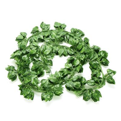 China Christmas Silk Decorations Plant Outdoor Epipremnum Aureum Grow Leaves Fake Hanging Vines Ivy Green Artificial for sale