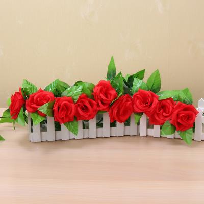 China Wall Decor Silk Living Room Hanging Vine Decorative Silk Rose Vine Artificial Flower Ivy DIY Flowers for sale