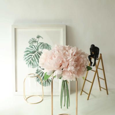 China Silk Cream Rose Silk Bouquet Stand Flower Peonies Artificial Flower Group Desktop Decoration For Office for sale