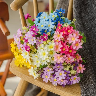 China Decoration Greenery Shrubs Plants Bunch Daisy Artifical Flower Bunch Decorative Bouquet For Home Office Party Meeting Room Decoration for sale