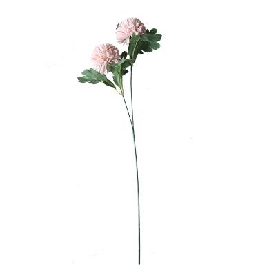 China Silk Artificial Flower Makers Plant 2 Heads Dandelion DIY Fake Flowers For Wedding Party Table Home Decoration for sale