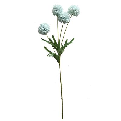 China Hot Flower Potted Fake Plants Artificial Silk Flower 4 Heads Flower Fairy Dandelion For Outdoor Garden Decoration for sale