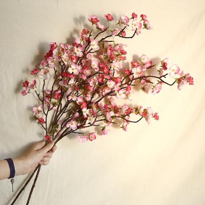 China Custom Fake Cherry Blossom Flowers Artificial Silk Bulk Flowers For Home Decoration Wedding Bouquet Branch for sale