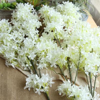 China Silk Flowers Individually Pambu Home Decoration Artificial Cherry Blossom Cream Wholesale for sale